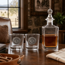 Western Concho Decanter Set with Glasses by Arthur Court Designs