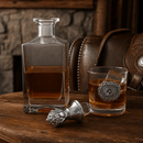 Western Concho Decanter Set with Glasses by Arthur Court Designs