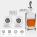 Western Concho Decanter Set with Glasses by Arthur Court Designs