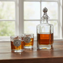 Western Concho Decanter Set with Glasses by Arthur Court Designs