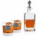 Western Concho Decanter Set with Glasses by Arthur Court Designs
