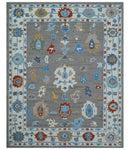 Artic Gray And Ivory Traditional Style Hand Tufted Wool Rug