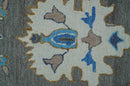 Artic Gray And Ivory Traditional Style Hand Tufted Wool Rug