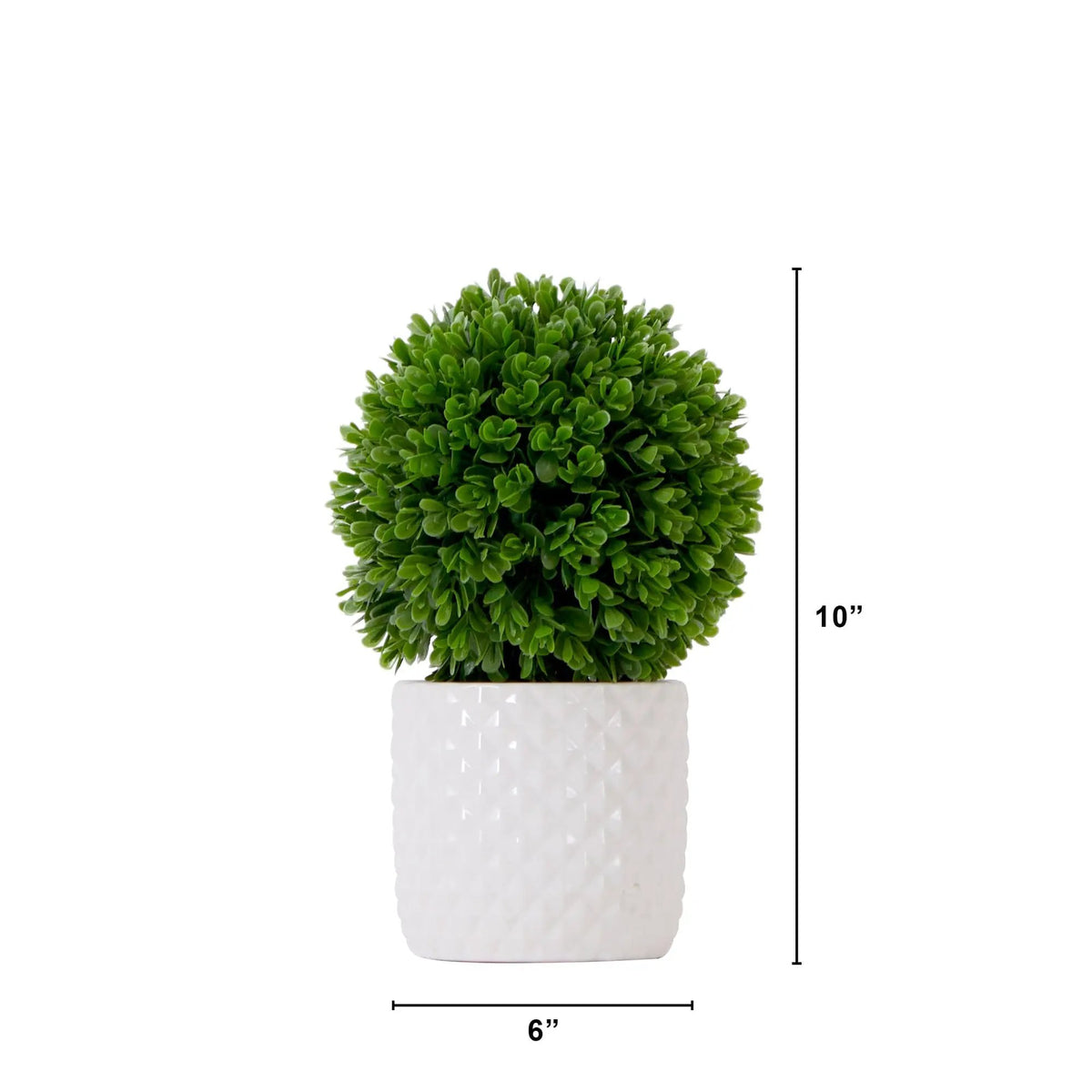 10" Artificial Boxwood Topiary Plant with Decorative Planter, photo 4 of 5