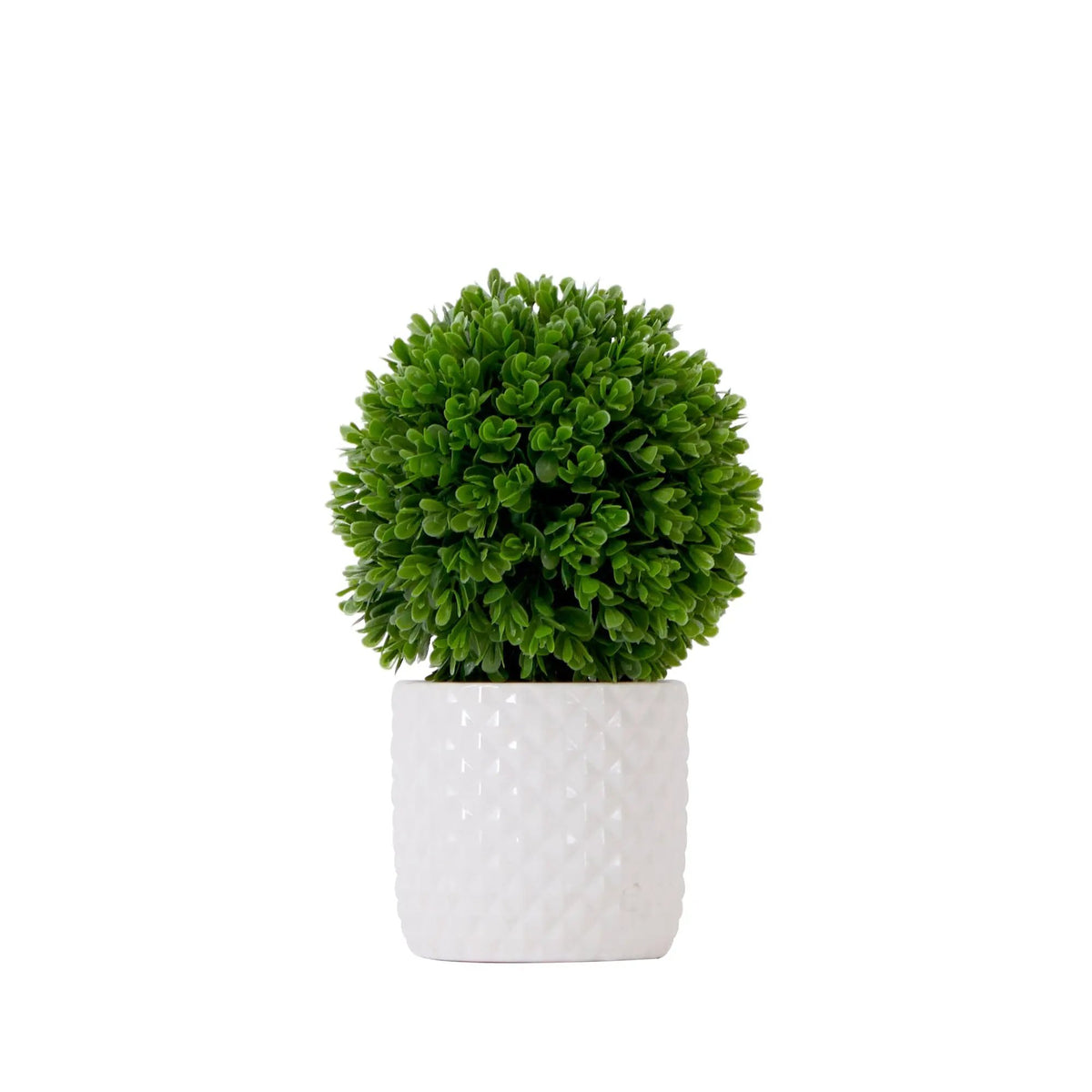 10" Artificial Boxwood Topiary Plant with Decorative Planter