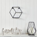 10” Black Matte Hexagon Wall Shelf