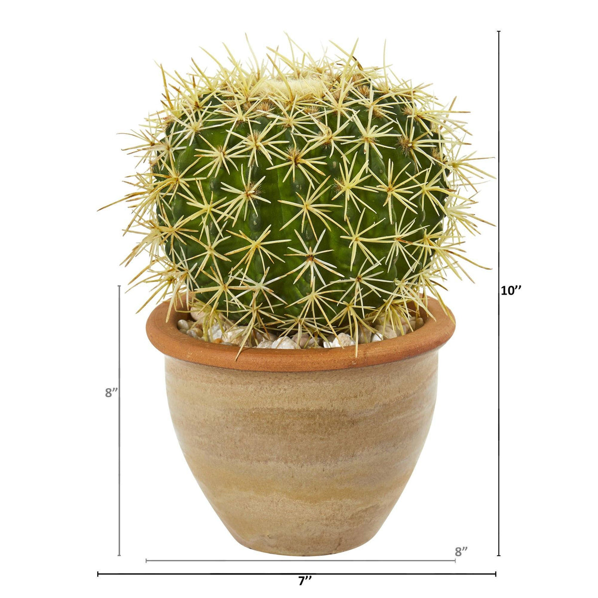 10” Cactus Artificial Plant in Decorative Ceramic Planter, photo 2 of 2