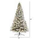 10' Flocked Vermont Mixed Pine Christmas Tree with 800 LED Lights and 2200 Bendable Branches