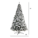 10' Flocked West Virginia Fir Artificial Christmas Tree with 1680 Bendable Branches