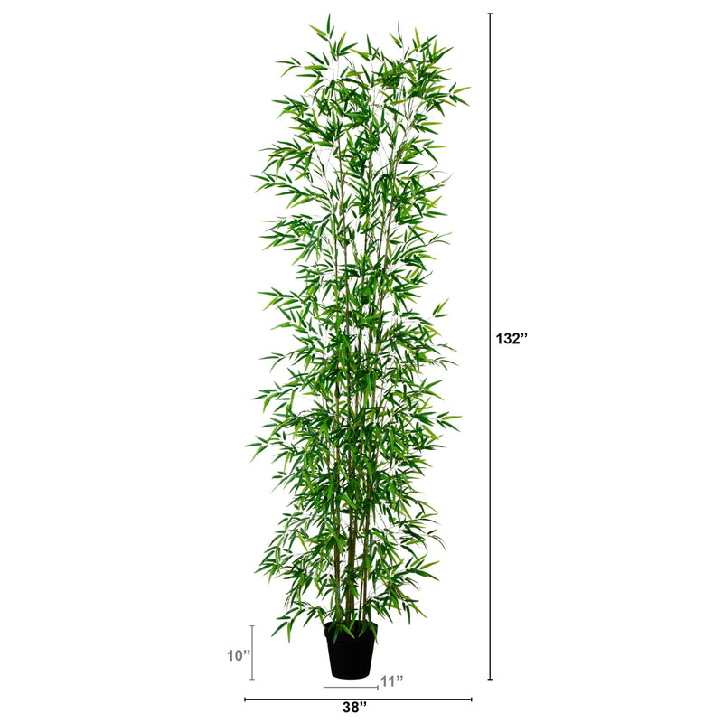 11’ Artificial Green Bamboo Tree, photo 4 of 6