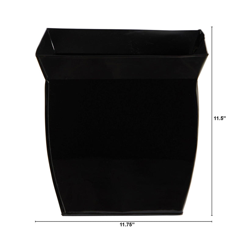 11.75” Fluted Metal Square Planter