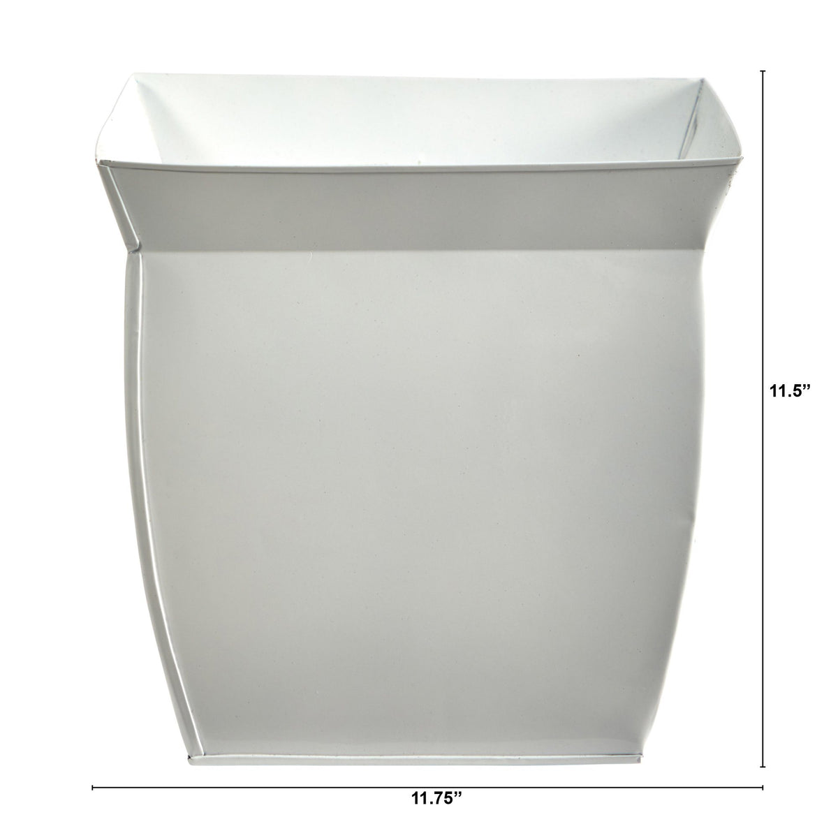 11.75” Fluted Metal Square Planter, photo 5 of 6