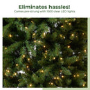 12’ Belgium Fir “Natural Look” Artificial Christmas Tree with 1500 Clear LED Lights and 4962 Bendable Branches