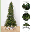 12’ Belgium Fir “Natural Look” Artificial Christmas Tree with 1500 Clear LED Lights and 4962 Bendable Branches