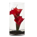 12” Calla Lily Artificial Arrangement in Cylinder Glass