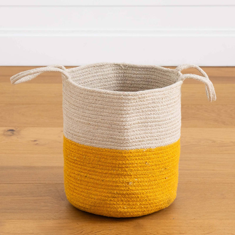 12” Handmade Natural Cotton Woven  Planter, photo 2 of 4