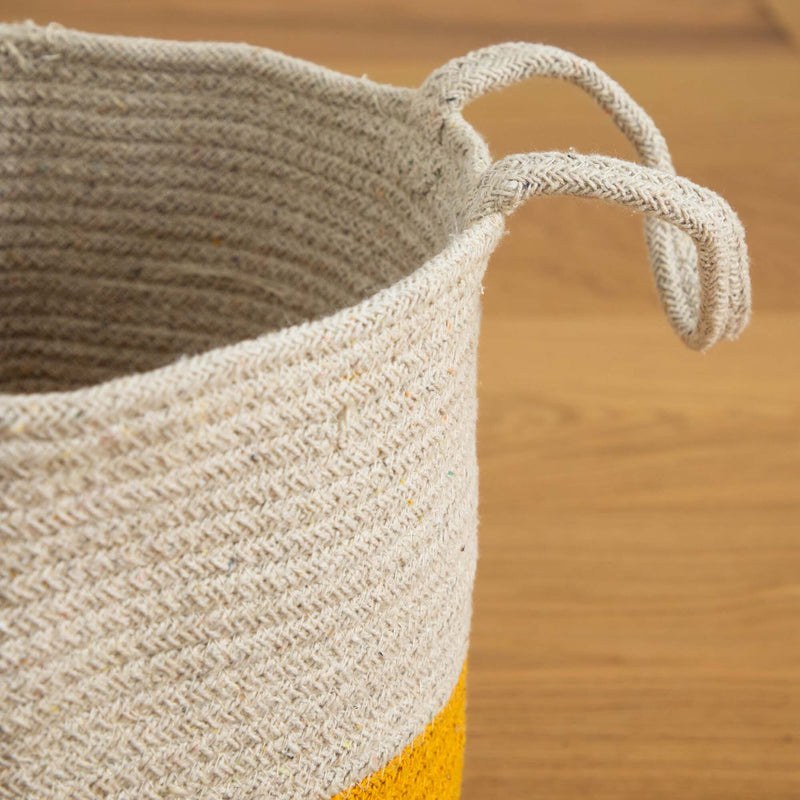 12” Handmade Natural Cotton Woven  Planter, photo 4 of 4