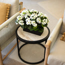 Artificial Geranium in Rectangular Planter UV Resistant (Indoor/Outdoor) by Nearly Natural