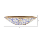 13” Tuscan Ceramic Blue Scroll Decorative Bowl