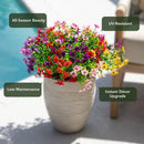 13" UV Daisy Flower Bush Plant (Indoor/Outdoor)- Set of 12