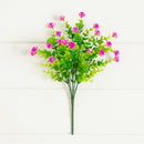 13" UV Resistant Artificial Flowering Mini Rose Bush (Indoor/Outdoor) - Set of 12