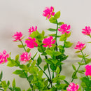 13" UV Resistant Artificial Flowering Mini Rose Bush (Indoor/Outdoor) - Set of 12
