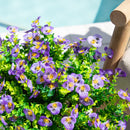 13in. UV Resistant Artificial Pansy Bush (Indoor/Outdoor) - Set of 12