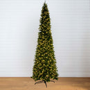 14’ Artificial Slim Green Mountain Pine Christmas Tree with 1600 Warm White LED Lights