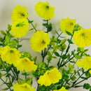 14" UV Resistant Artificial Morning Glory Bush (Indoor/Outdoor) - Set of 12