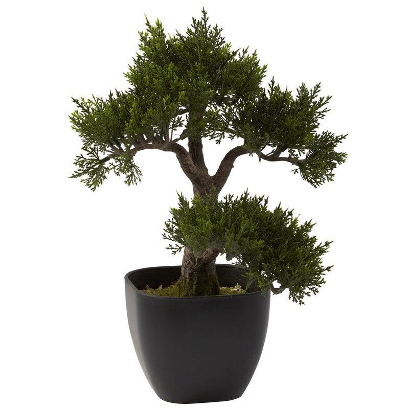 15” Artificial Cedar Bonsai Tree, photo 2 of 2