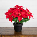 15" Artificial Poinsettia Plant