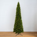 15’ Artificial Slim Green Mountain Pine Christmas Tree with 1900 Warm White LED Lights