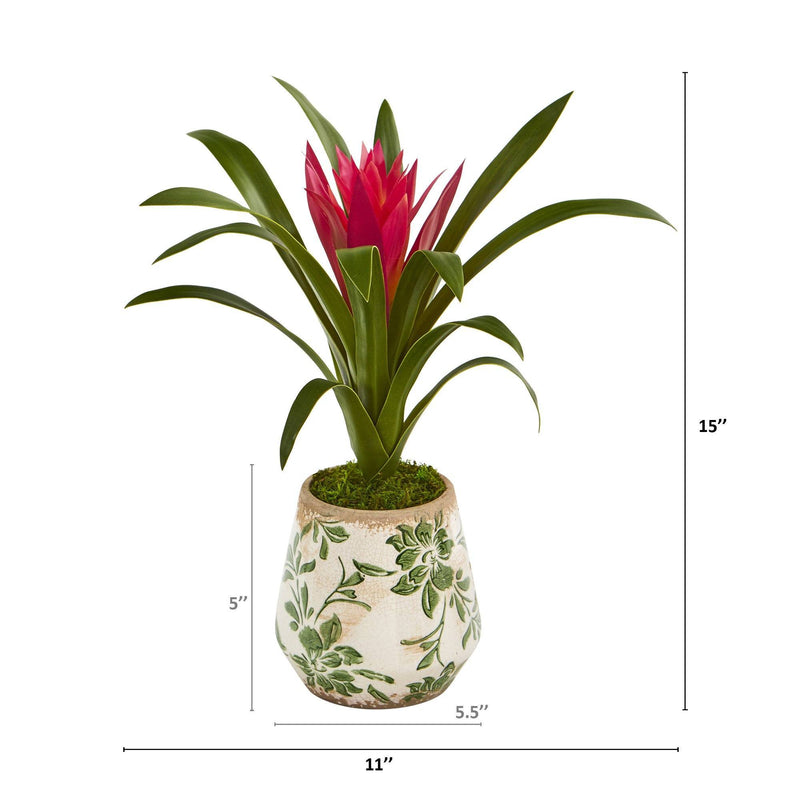 15” Ginger Artificial Plant in Floral Vase, photo 2 of 2