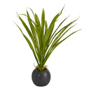15” Grass Artificial Plant in Decorative Planter