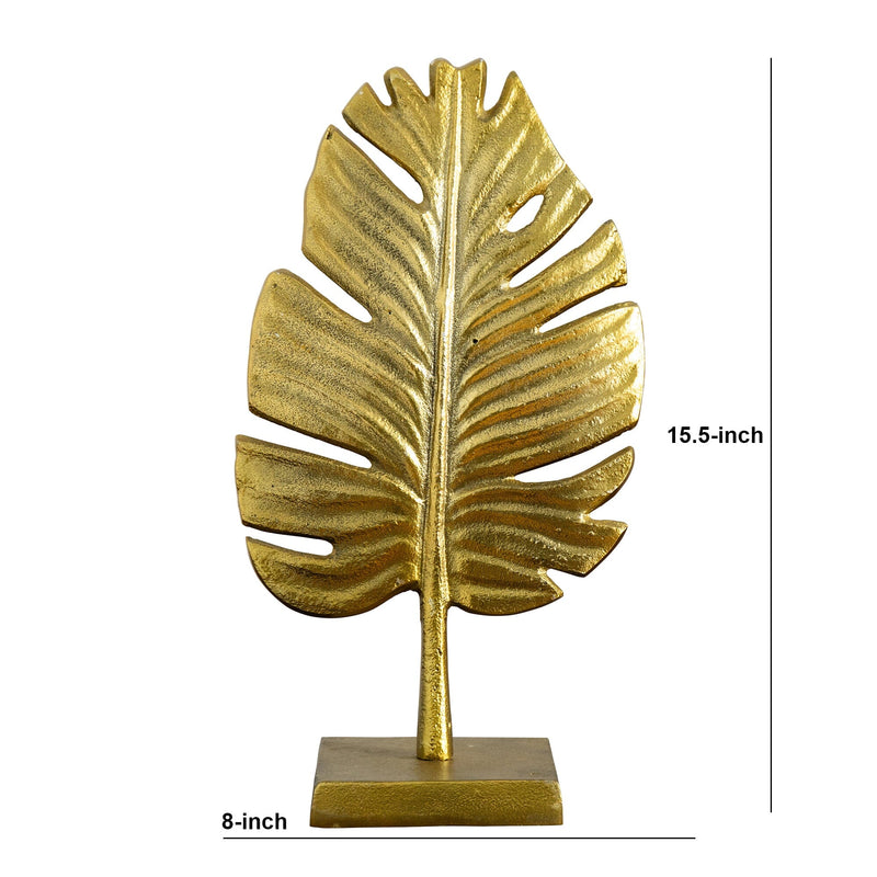 15.5” Golden Leaf Decorative Accent, photo 4 of 5