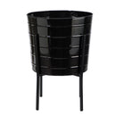 16” Farmhouse Metal Ribbed Planter