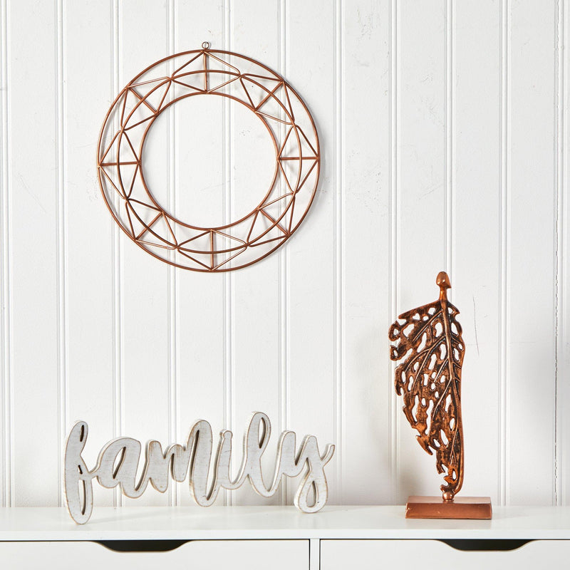 16” Geometric Copper Wall Decor, photo 3 of 3