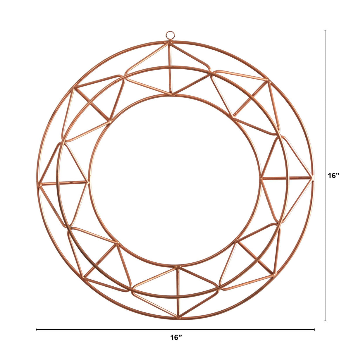 16” Geometric Copper Wall Decor, photo 2 of 3