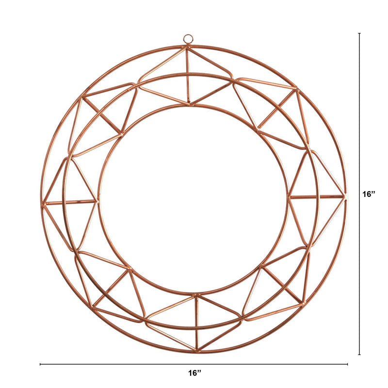 16” Geometric Copper Wall Decor, photo 2 of 3