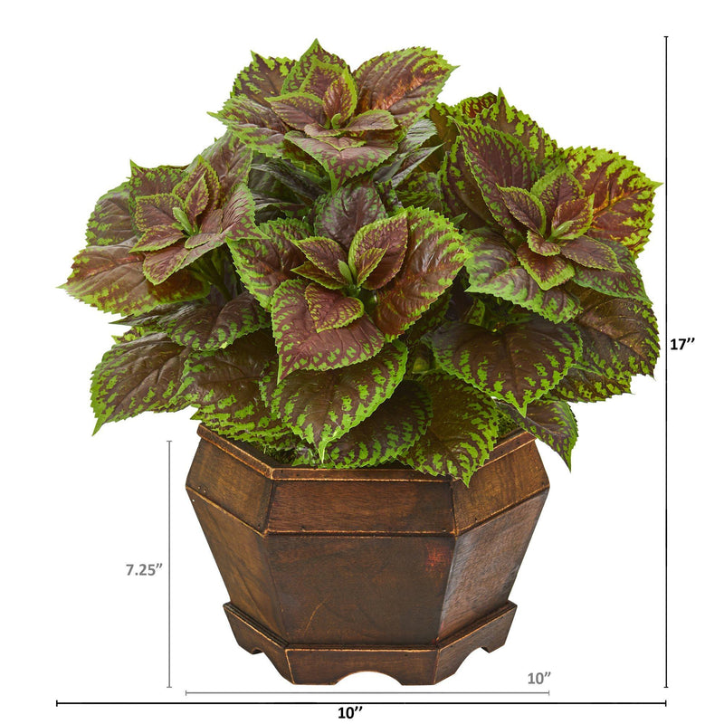 17” Coleus Artificial Plant in Decorative Planter (Real Touch), photo 2 of 2