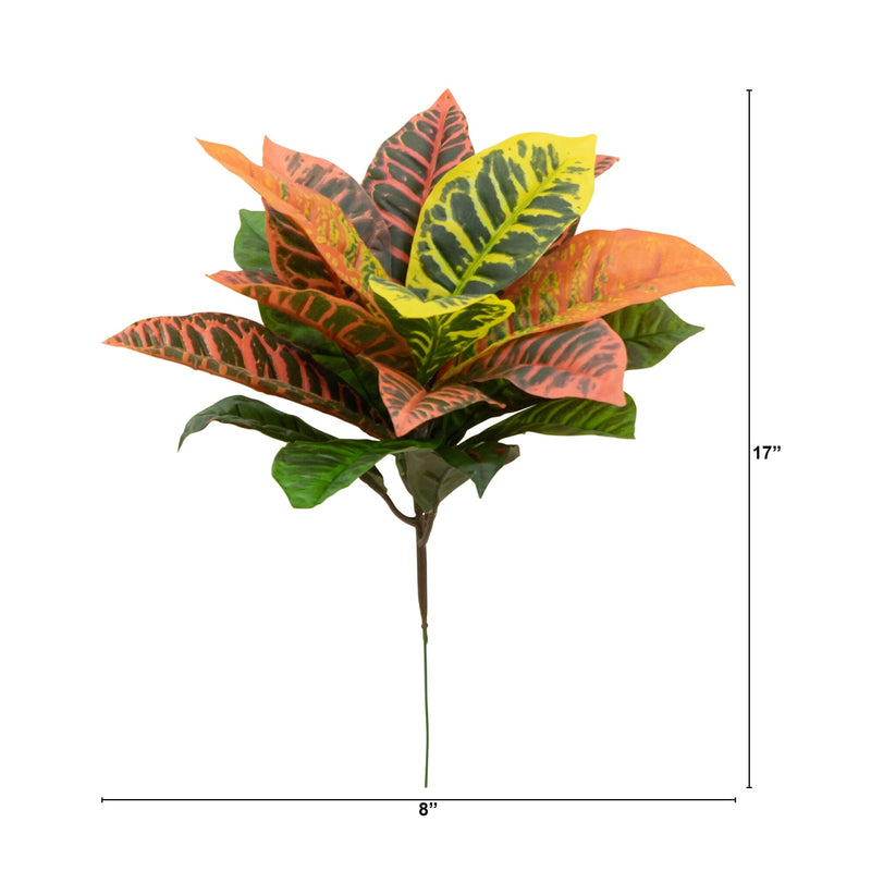 17” Garden Croton Artificial Plant (Real Touch) (Set of 6)