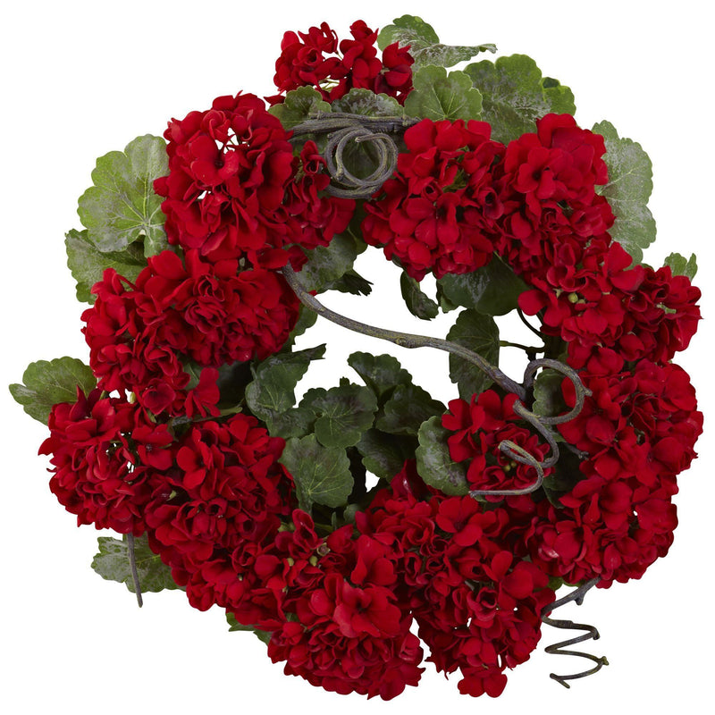 17” Geranium Wreath, photo 3 of 3