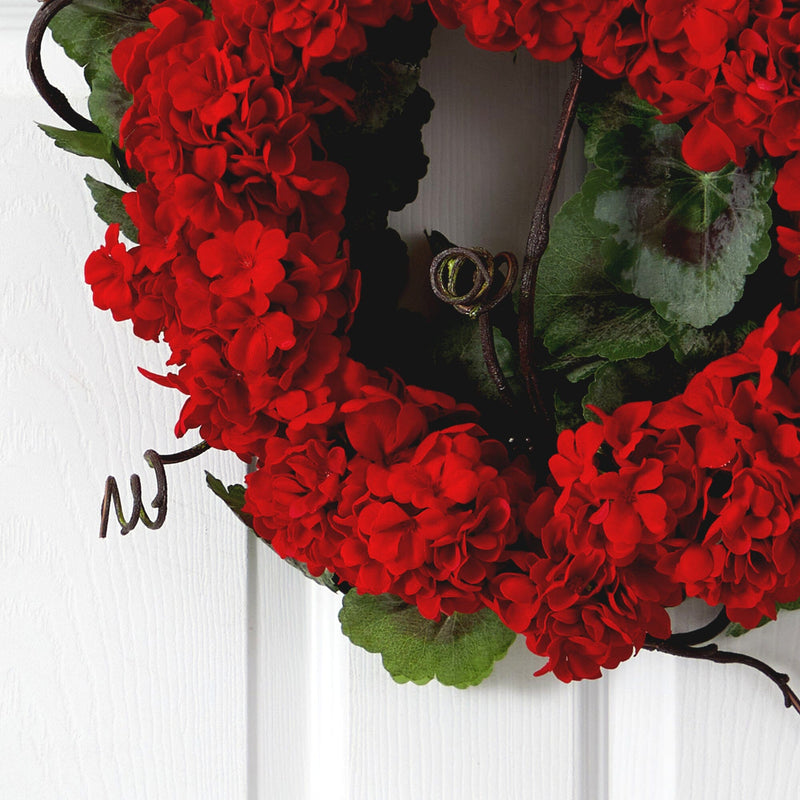 17” Geranium Wreath, photo 2 of 3