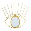 17” Gold Metal Glam Eye Wall Decor Accent Mirror
