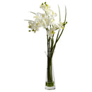 18" Artificial Mini Phalaenopsis In Colored Vases (Set of 4)"