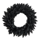 18” Black Artificial Wreath with 20 Warm White LED Lights