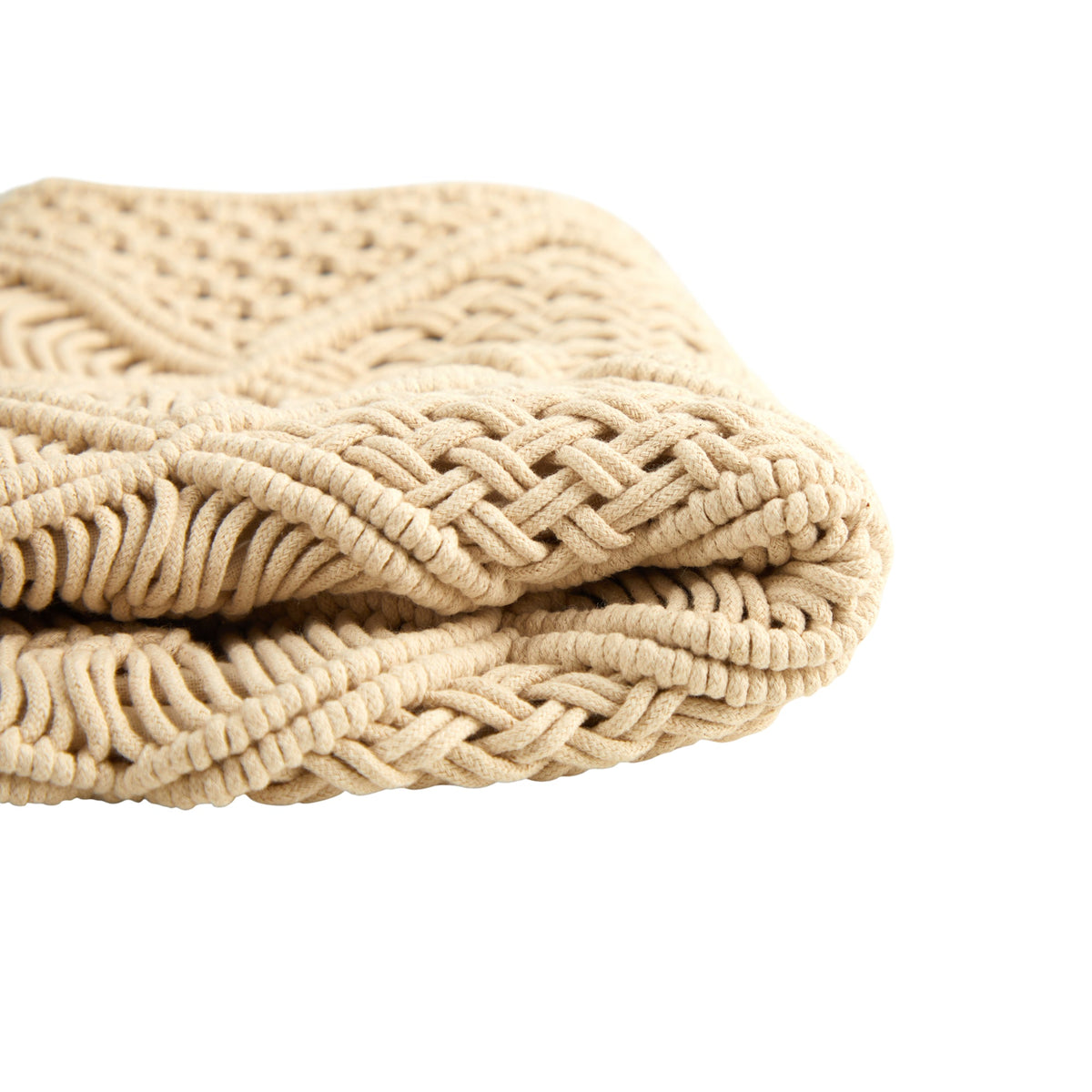 18” Boho Cross Woven Macrame Decorative Pillow Cover, photo 3 of 6