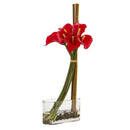 18” Calla Lily with Bamboo Artificial Arrangement