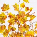18" Pre-Lit Autumn Maple Artificial Fall Tree with 30 LED String Lights in Burlap Wrapped Base