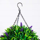 18" UV Resistant Artificial Lavender Hanging Basket (Indoor/Outdoor)